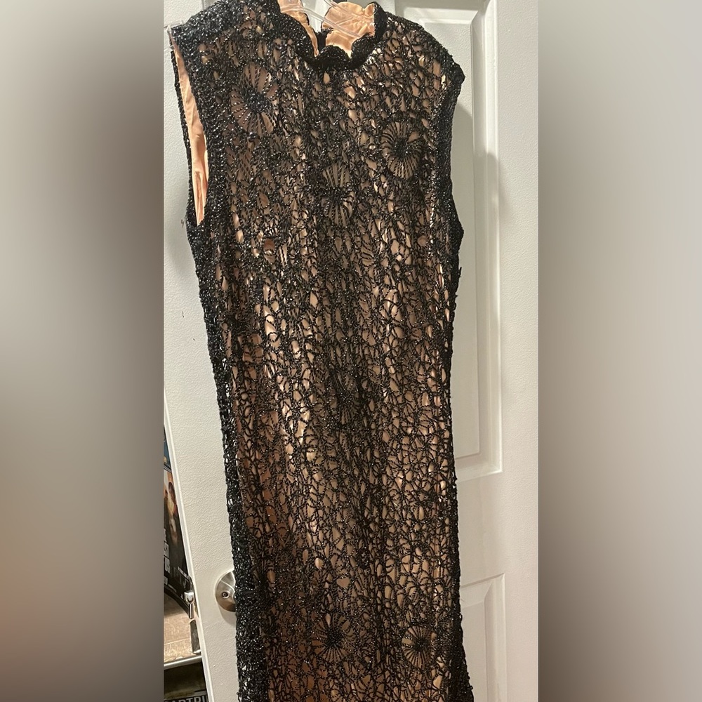 Fabulous crocheted vintage evening gown/maxi dress!